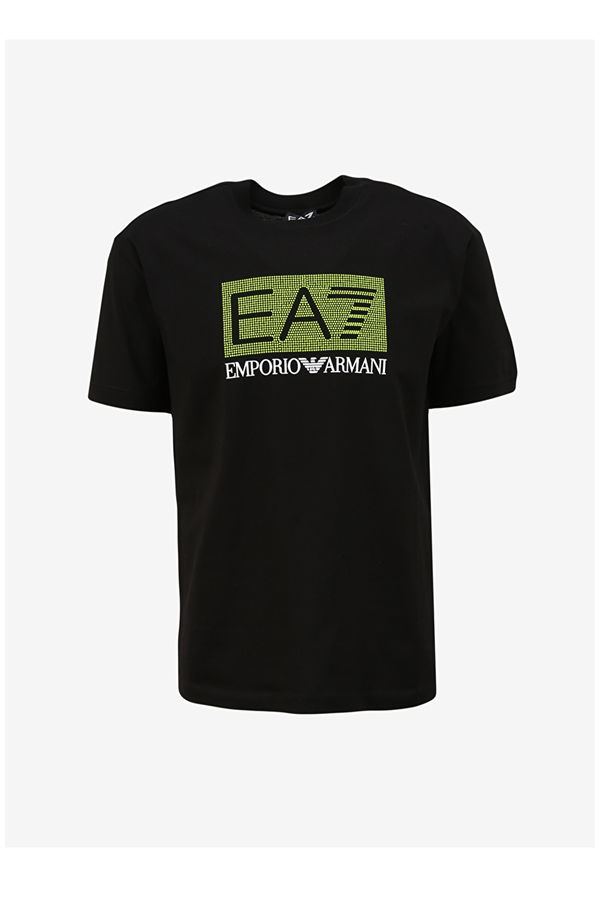 EA7 Baskılı Erkek T-shirt SİYAH