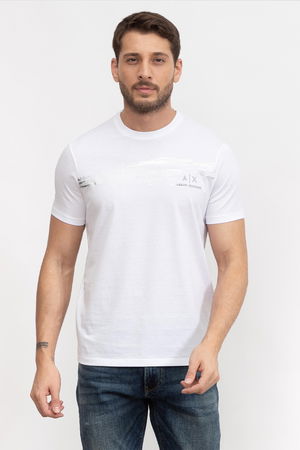 Armani Baskılı Erkek T-shirt BEYAZ Armani Baskılı Erkek T-shirt BEYAZ