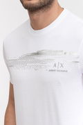 Armani Baskılı Erkek T-shirt BEYAZ