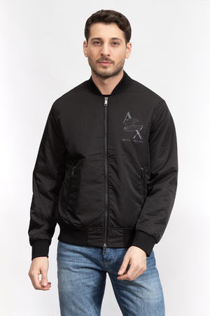 Armani Baskılı Erkek Mont SİYAH Armani Baskılı Erkek Mont SİYAH