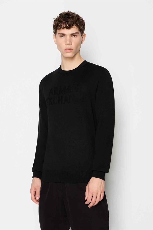 Armani Bisiklet Yaka Erkek Sweat SİYAH