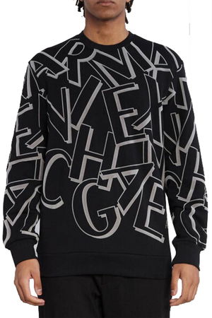 Armani Baskılı Erkek Sweat SİYAH Armani Baskılı Erkek Sweat SİYAH