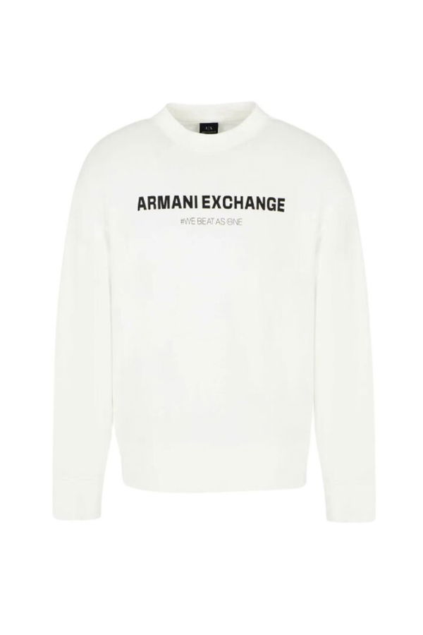 Armani Baskılı Erkek Sweat BEYAZ