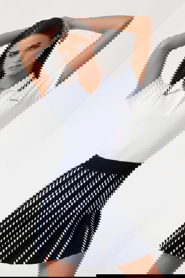 Guess Polo Yaka Kadın T-shirt Beyaz