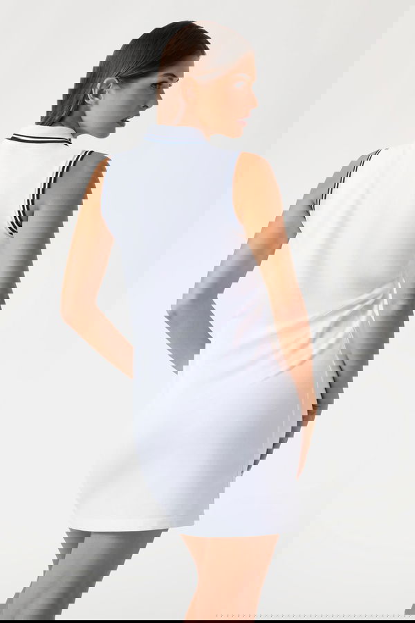 Guess Polo Yaka Kadın Elbise Beyaz