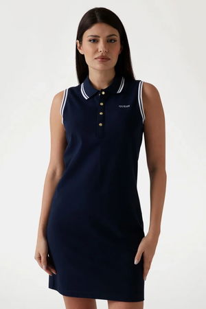 Guess Polo Yaka Kadın Elbise Lacivert