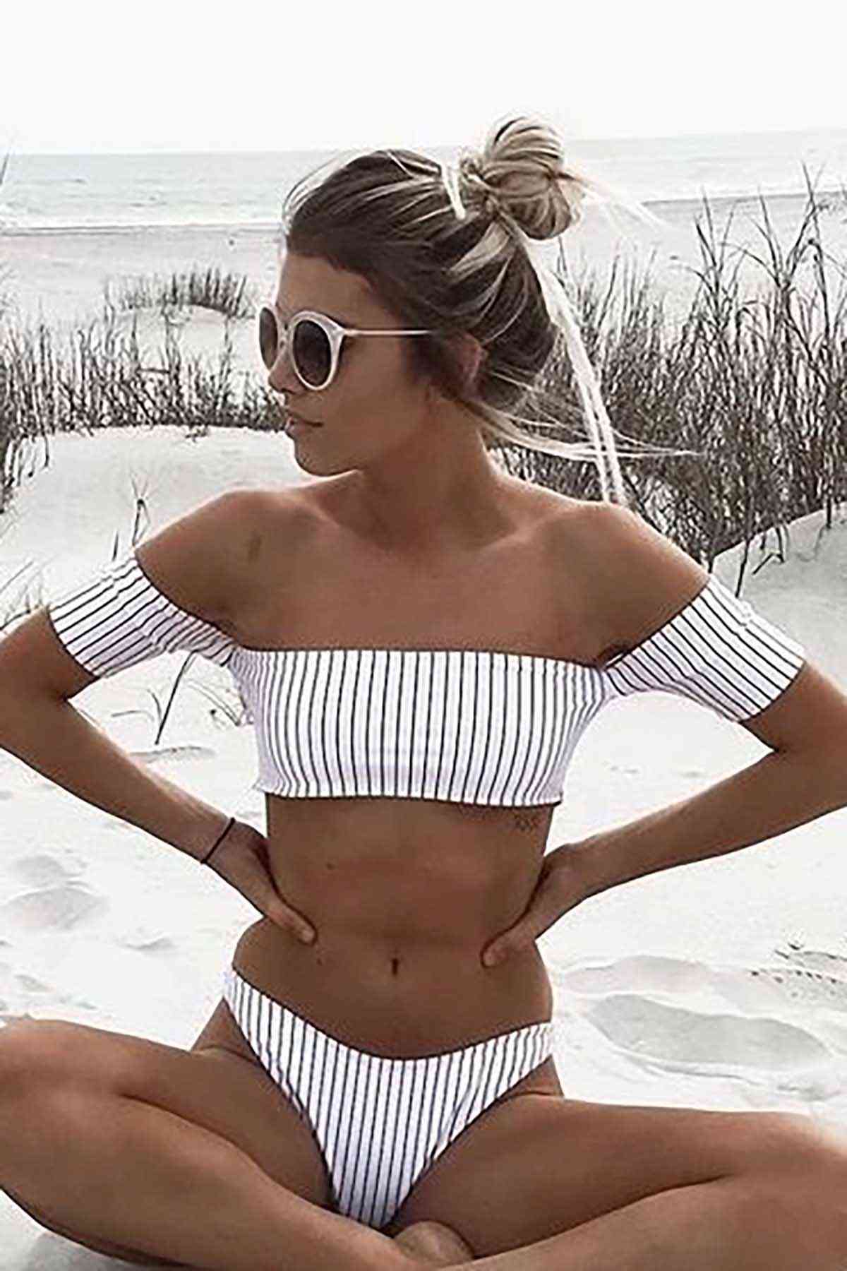 Angelsin Straplez Bikini Takım Çok Renkli