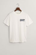 Gant Bisiklet Yaka Baskılı Erkek T-shirt KREM