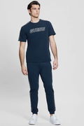Guess Baskılı Erkek T-shirt Mavi