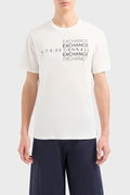 Armani Baskılı Erkek T-shirt BEYAZ