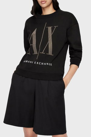 Armani Baskılı Kadın Sweat SİYAH Armani Baskılı Kadın Sweat SİYAH