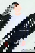 Armani Bisiklet Yaka Erkek Sweat LACİVERT