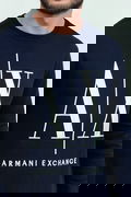 Armani Bisiklet Yaka Erkek Sweat LACİVERT