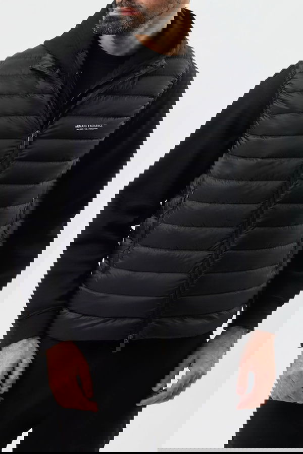 Armani Exchange Erkek Şişme Yelek SIYAH