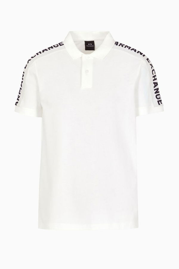 Armani Exchange Erkek Polo Yaka T-shirt Beyaz