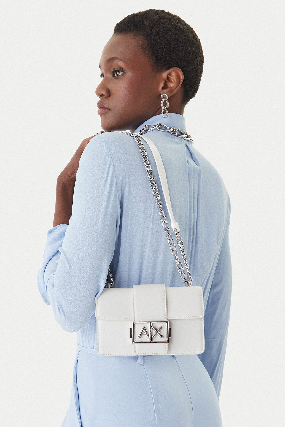 Armani Exchange Kadın Omuz Çantası Beyaz