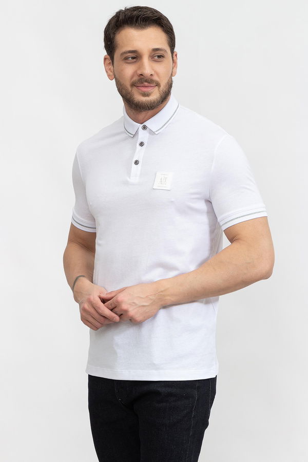 Armani Polo Yaka Erkek T-shirt Beyaz