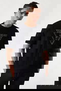 Guess Baskılı Erkek T-shirt Siyah