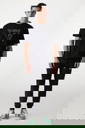 Guess Baskılı Erkek T-shirt Siyah