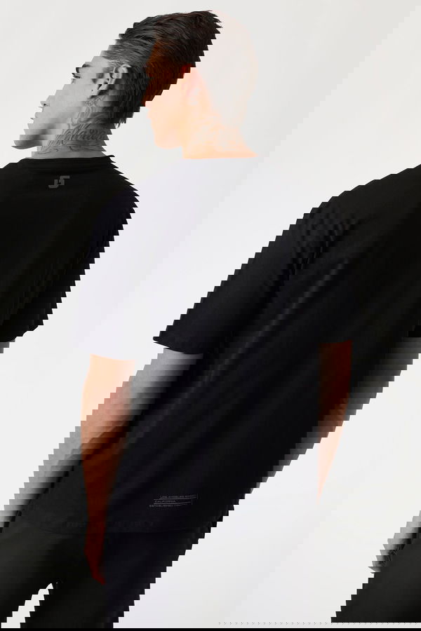 Guess Baskılı Erkek T-shirt Siyah