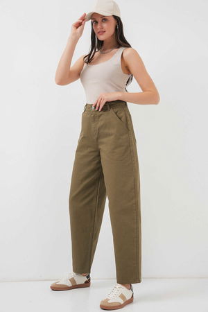 Gabria Baggy Jean Pantolon HAKI Gabria Baggy Jean Pantolon HAKI
