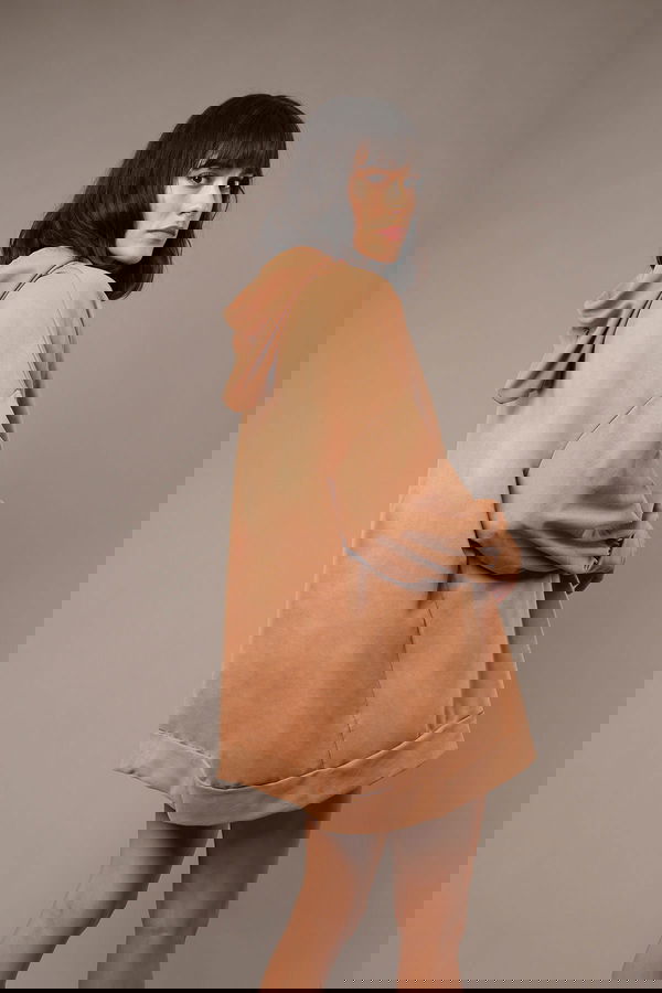 Balon Kol Kapüşonlu Sweat CAMEL Balon Kol Kapüşonlu Sweat CAMEL