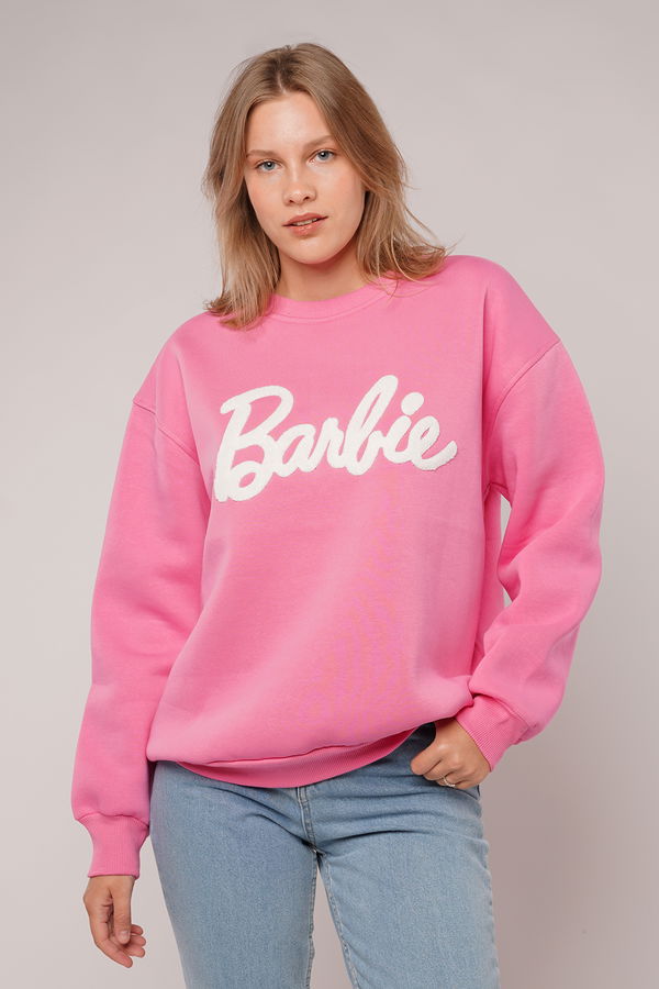 Gabria Barbie Baskılı Sweat PEMBE