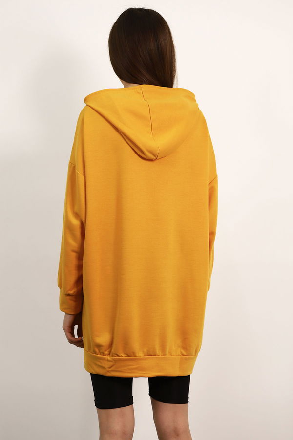 Baskılı Kapüşonlu Sweat HARDAL Baskılı Kapüşonlu Sweat HARDAL