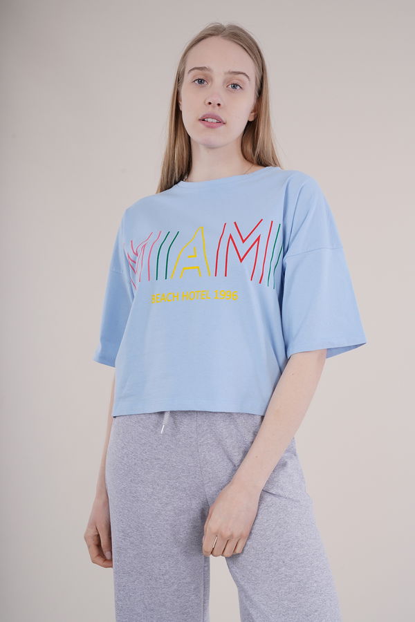 Gabria Baskılı Oversize Mini T-shirt