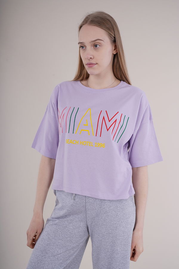 Gabria Baskılı Oversize Mini T-shirt