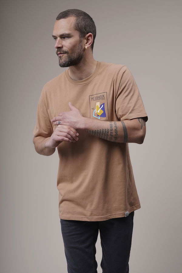 Baskılı Oversize T-shirt BİSKÜVİ Baskılı Oversize T-shirt BİSKÜVİ