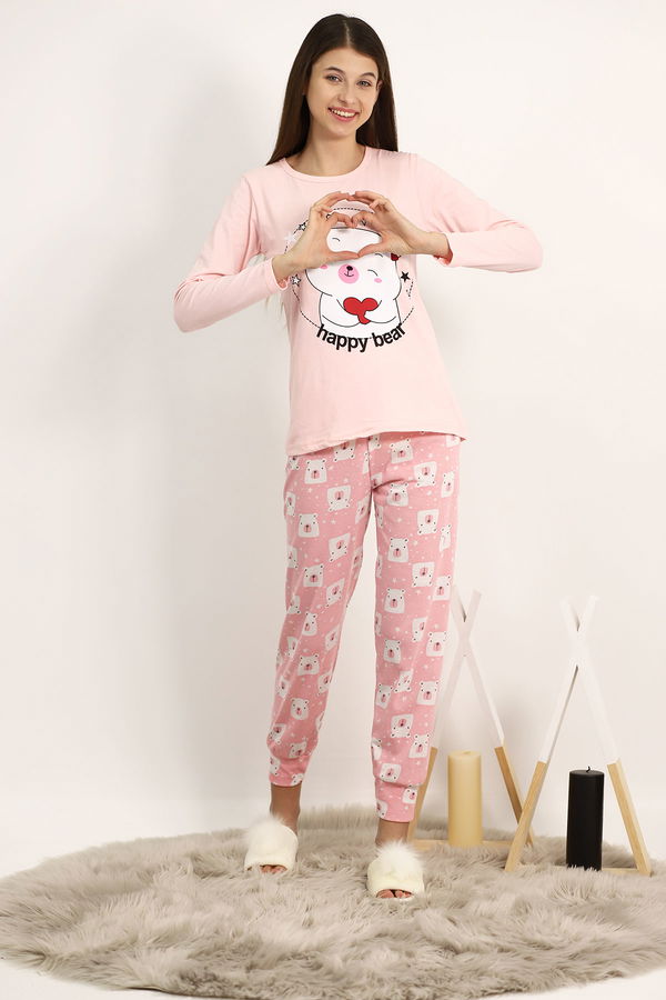 Baskılı Pijama Takımı PUDRA Baskılı Pijama Takımı PUDRA