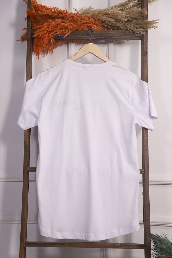 Nakışlı T-shirt Beyaz