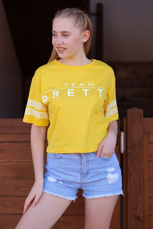 Baskılı T-shirt SARI Baskılı T-shirt SARI