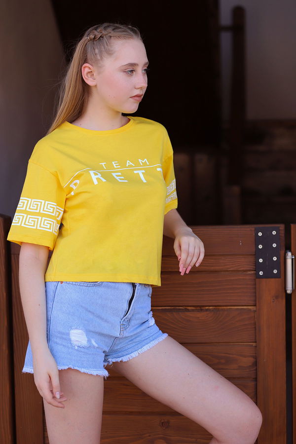 Baskılı T-shirt SARI Baskılı T-shirt SARI