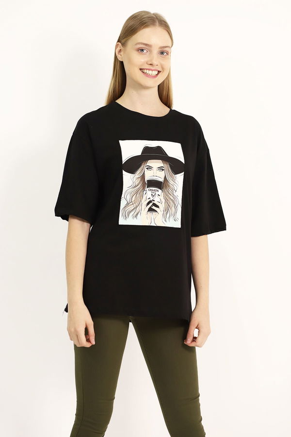 Baskılı T-shirt SIYAH Baskılı T-shirt SIYAH