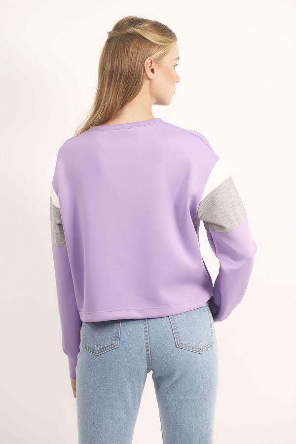 Make Baskılı Sweat Lila Make Baskılı Sweat Lila
