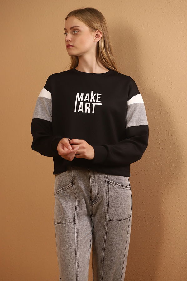 Make Baskılı Sweat SIYAH Make Baskılı Sweat SIYAH
