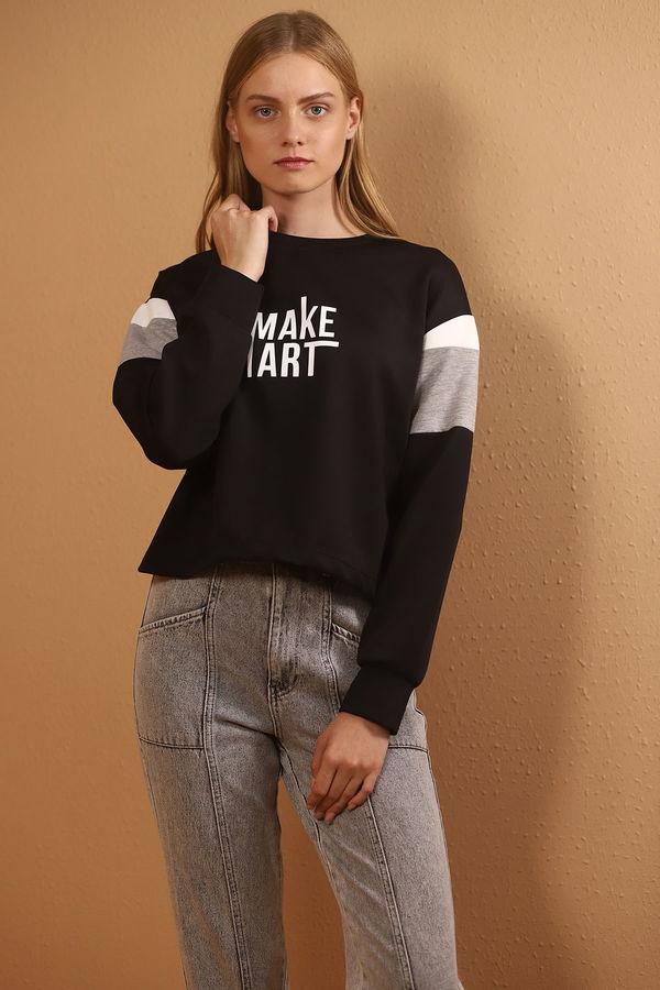 Make Baskılı Sweat SIYAH Make Baskılı Sweat SIYAH