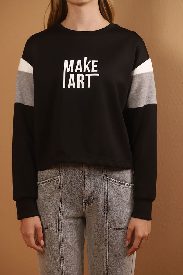 Make Baskılı Sweat SIYAH Make Baskılı Sweat SIYAH