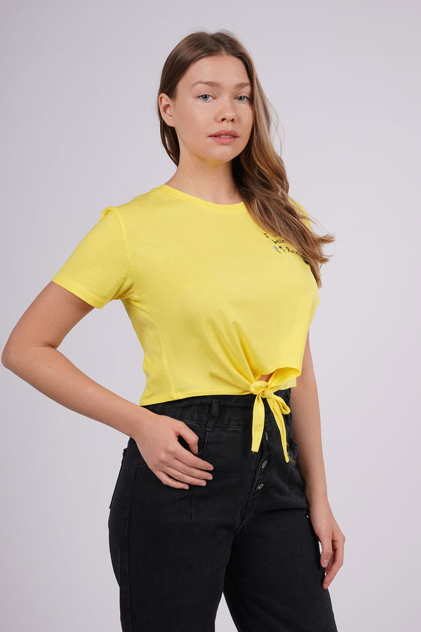 Gabria Bel Bağcıklı T-shirt