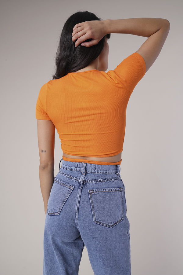 Bel Bağlamalı Mini Crop ORANJ Bel Bağlamalı Mini Crop ORANJ