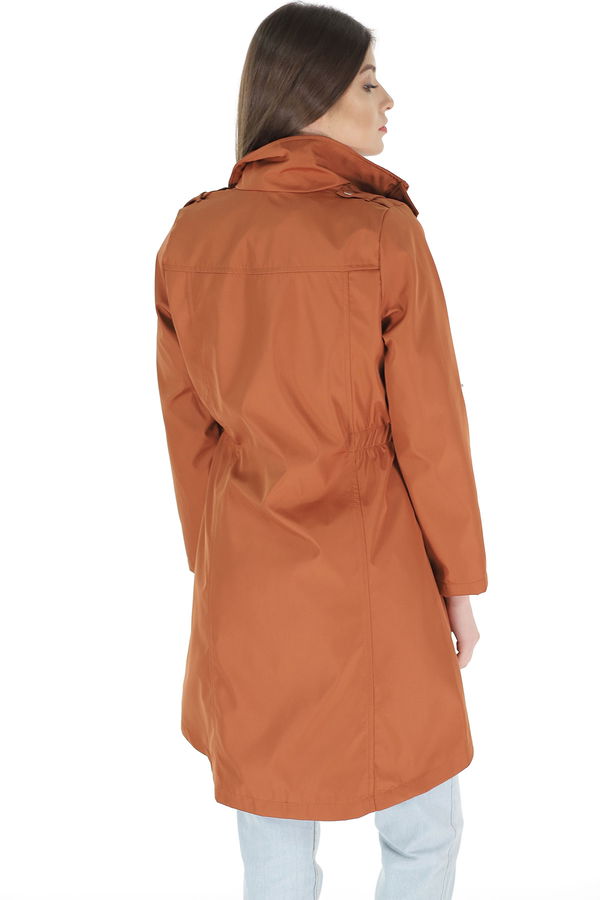 Bel Büzgülü Trenchcoat KIREMIT Bel Büzgülü Trenchcoat KIREMIT