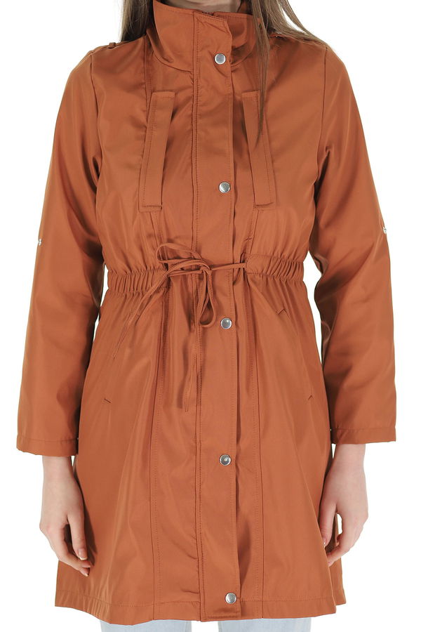 Bel Büzgülü Trenchcoat KIREMIT Bel Büzgülü Trenchcoat KIREMIT