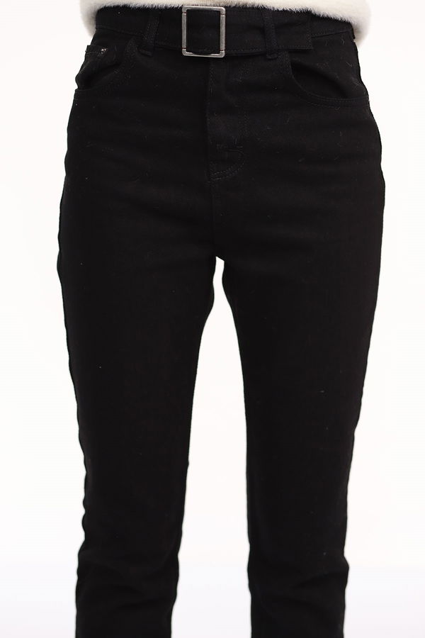 Bel Kemerli Mom Jeans SIYAH Bel Kemerli Mom Jeans SIYAH