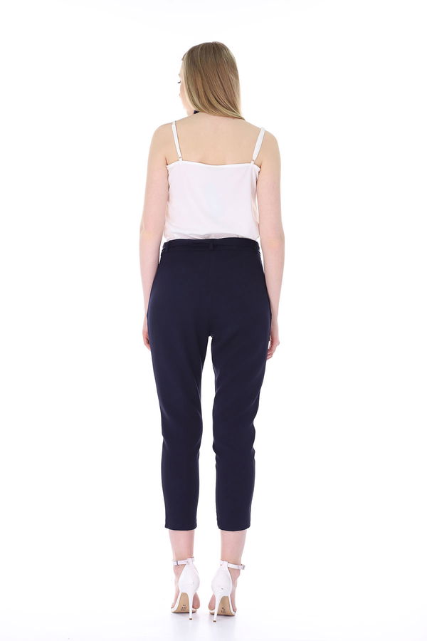 Bel Kuşaklıl Pantolon LACIVERT Bel Kuşaklıl Pantolon LACIVERT