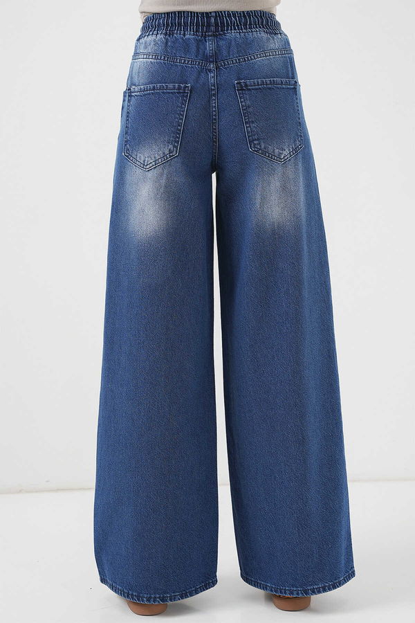Gabria Bel Lastikli Bol Paça Jean Pantolon MAVI Gabria Bel Lastikli Bol Paça Jean Pantolon MAVI