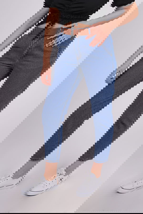 Bel Lastikli Cepli Mom Jean MAVI Bel Lastikli Cepli Mom Jean MAVI