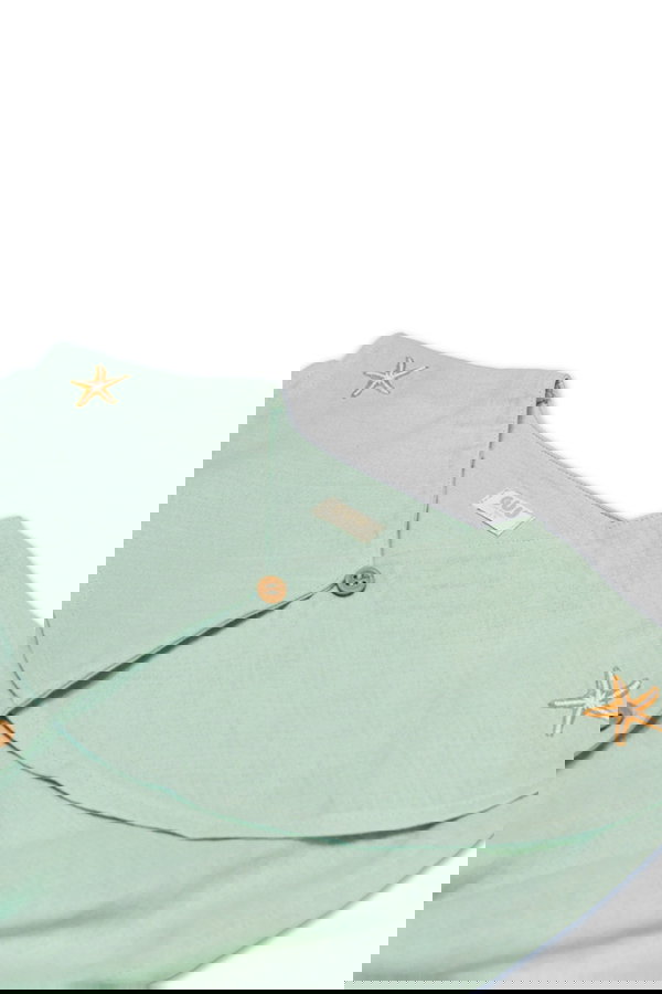 Belden Büzgülü Nakışlı Tulum MINT