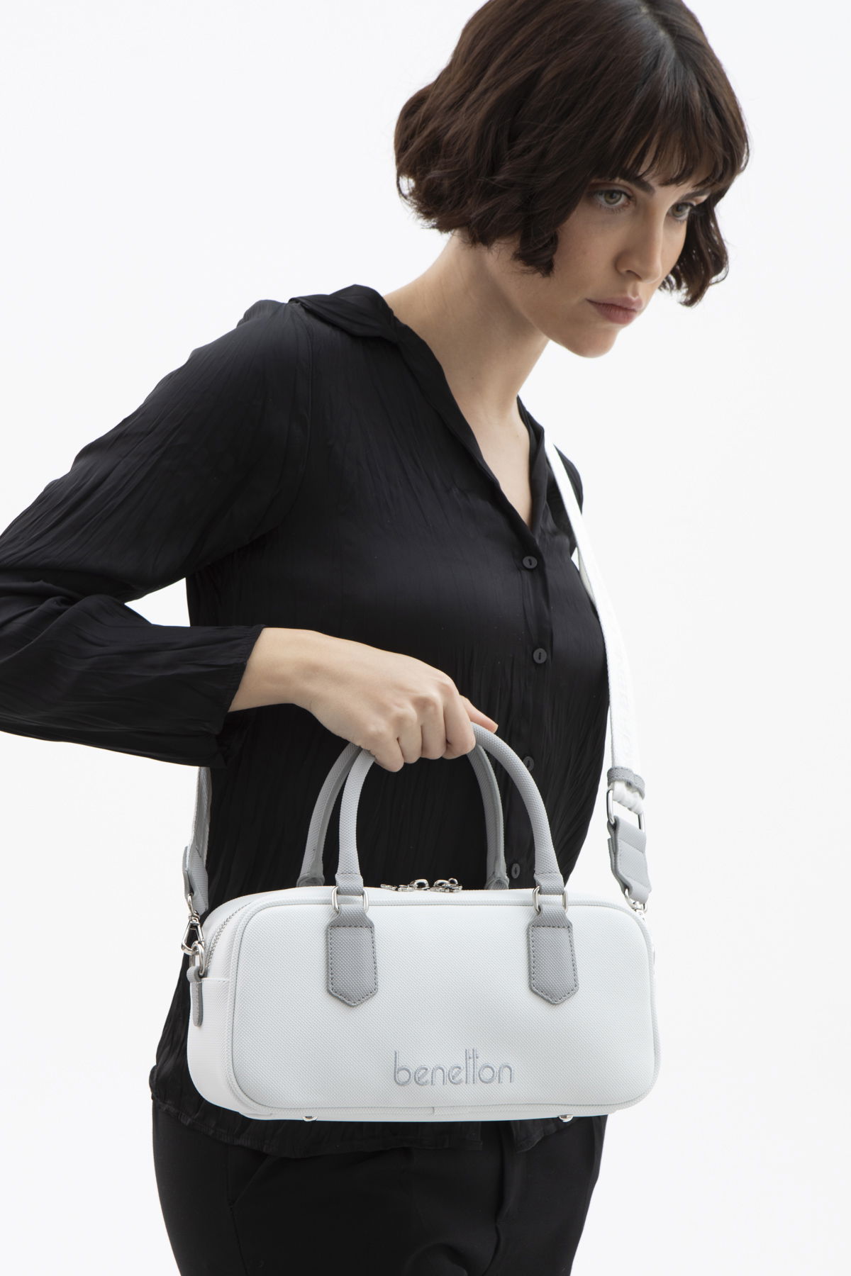 United Colors Of Benetton Kadın Çapraz Çanta Beyaz-A.Gr